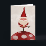 Santa Claus fungus Holiday Card<br><div class="desc">Santa Claus on fungus</div>