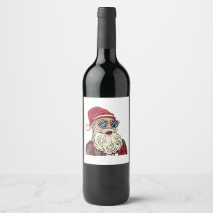 Santa Claus - Funny Wine Label