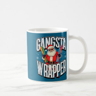 Santa Claus Gangsta Wrapper Funny Christmas Coffee Mug