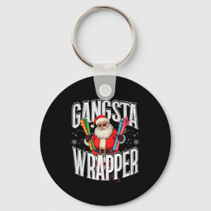 Santa Claus Gangsta Wrapper Funny Christmas  Key Ring