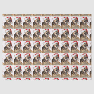 Santa Claus German Shepherd Tissue Paper