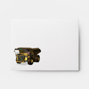 Santa Claus Giant  Dump Truck Driver Envelope