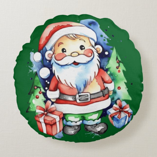Santa Claus gift ideas  Round Cushion (Front)