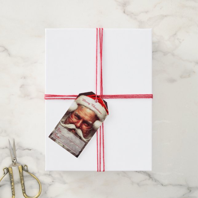 Santa Claus Gift Tags (With Twine)