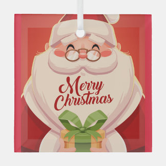 Santa Claus Glass Tree Decoration
