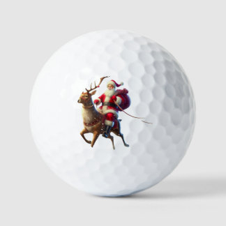 Santa claus golf balls