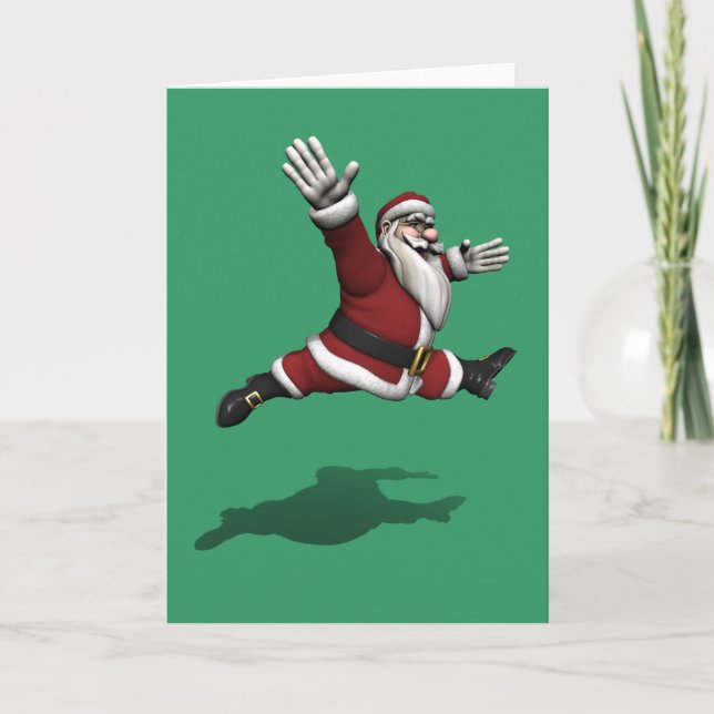 Santa Claus Grand Jete Holiday Card (Front)