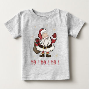 Santa Claus Grey Baby T-Shirt