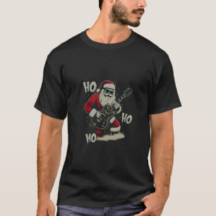 Santa Claus Guitar Player Christmas Lovers T-Shirt