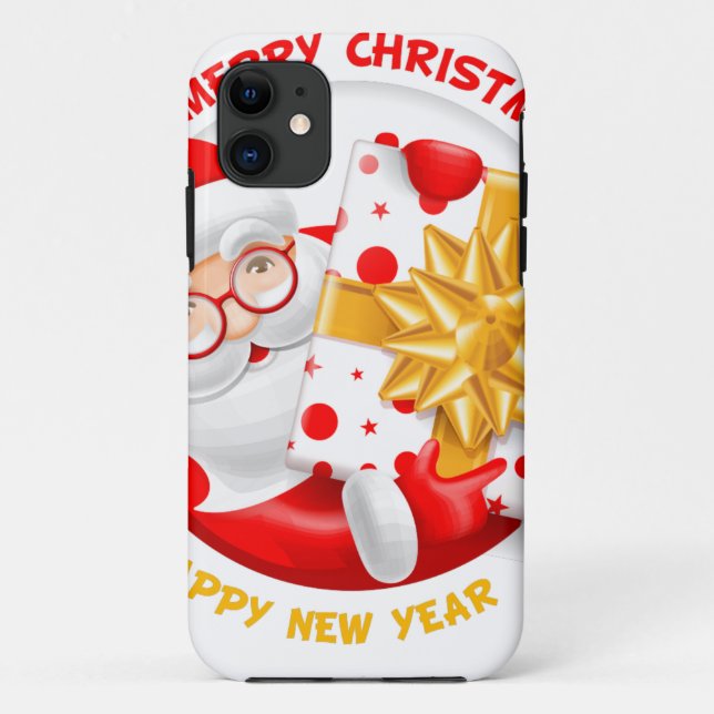 Santa Claus happy new year Case-Mate iPhone Case (Back)