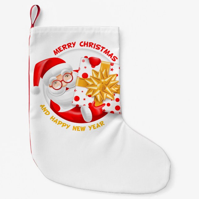 Santa Claus happy new year stocking (Front)