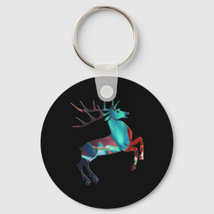 Santa Claus Has Many Reindeer - Tulip Reindeer Key Ring