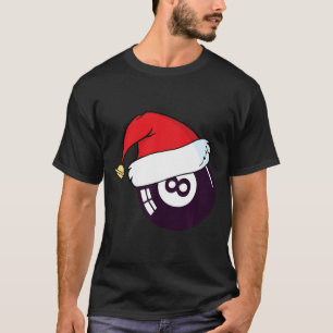 Santa Claus Hat Billiards 8 Ll Christmas T-Shirt
