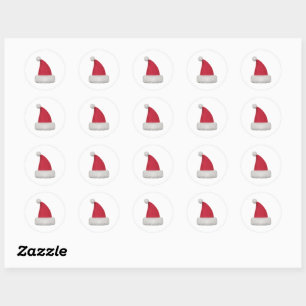 Santa Claus Hat  Classic Round Sticker