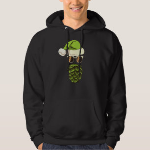 Santa Claus Hat Hop Beard Beer Lover Ugly Christma Hoodie