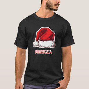 Santa Claus Hat Rebecca Christmas Name Premium T-Shirt