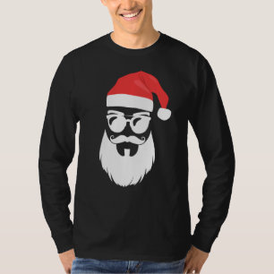 Santa Claus Hat Sunglasses Beard Santa Ugly Christ T-Shirt