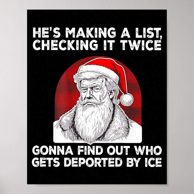 Santa Claus He's Making A List Checking It Twice ( Poster (Front)