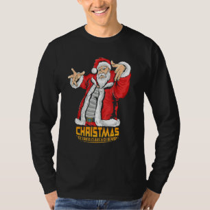 Santa Claus Hip Hop DJ Music Xmas Pajama Christmas T-Shirt