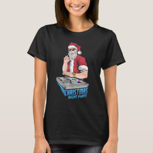Santa Claus Hip Hop DJ Music Xmas Pajama Christmas T-Shirt