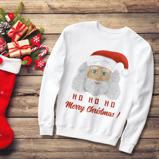 Santa Claus HO HO HO Merry Christmas Ugly Sweater (Creator Uploaded)