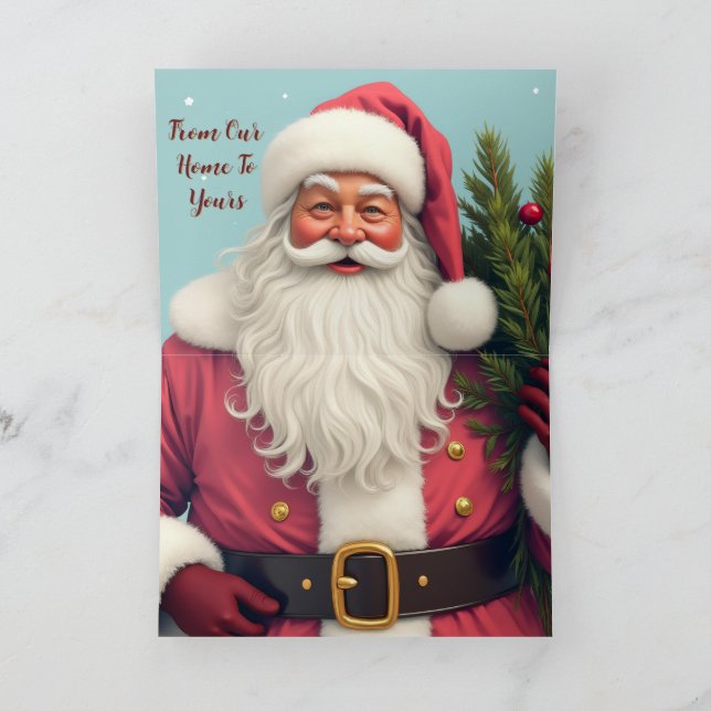 Santa Claus Holiday Christmas Card (Inside)