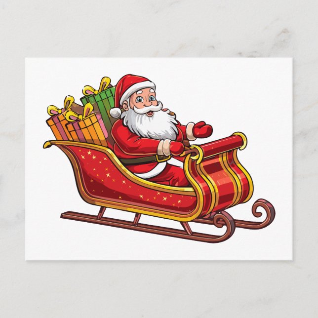 Santa claus holiday postcard (Front)