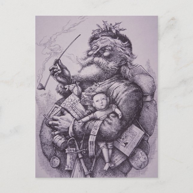 Santa Claus Holiday Postcard (Front)
