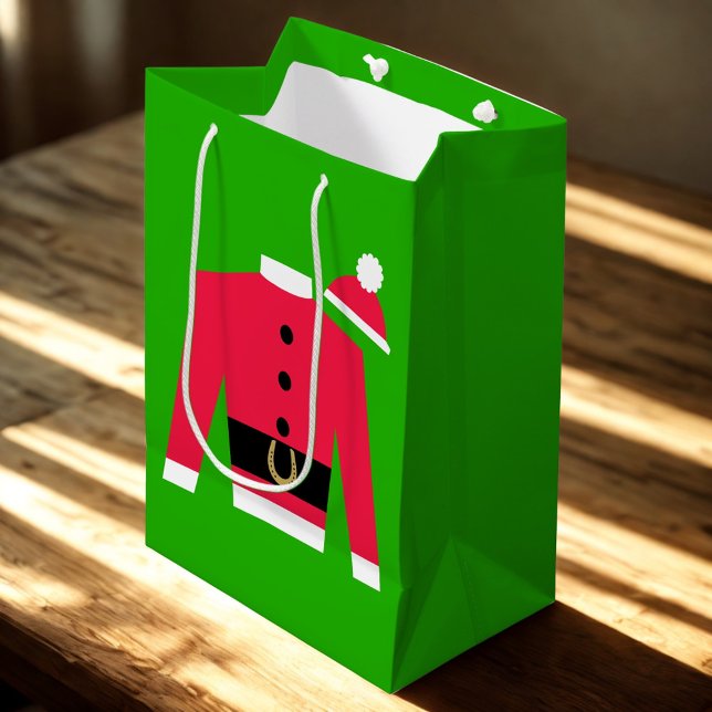 Santa Claus Horse Racing Jockey Silks Medium Gift Bag (Winner! This Santa Claus jockey silks gift bag is so so so much fun!)