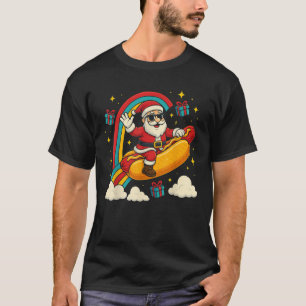 Santa Claus Hotdog Funny Christmas Design T-Shirt