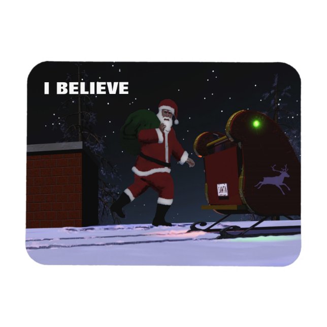 Santa Claus - I Believe Magnet (Horizontal)