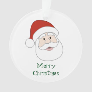 Santa Claus Illustration & Text Ornament