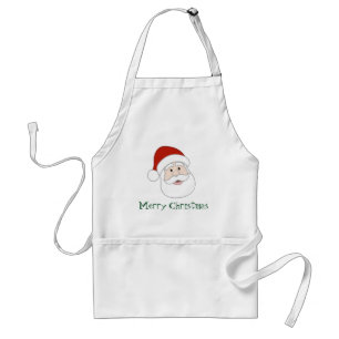 Santa Claus Illustration & Text Standard Apron