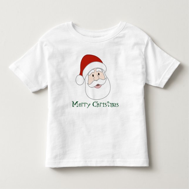 Santa Claus Illustration & Text Toddler T-Shirt (Front)