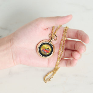 Santa Claus in a red antique vintage car Watch