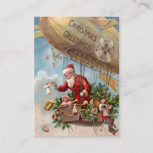 Santa Claus in Airship Business Card