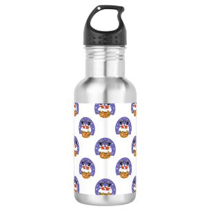 Santa Claus In Chimney, Snow, Christmas, New Year 532 Ml Water Bottle