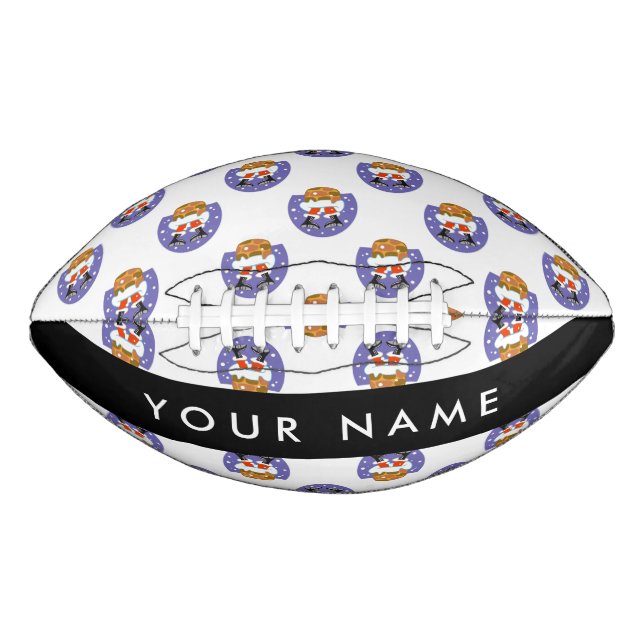 Santa Claus In Chimney, Snow, Christmas, New Year Football (Front)