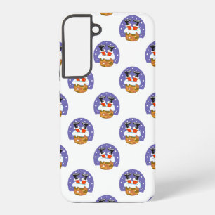 Santa Claus In Chimney, Snow, Christmas, New Year Samsung Galaxy Case