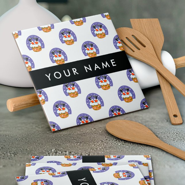 Santa Claus In Chimney, Snow, Christmas, New Year Tile (Creator Uploaded)