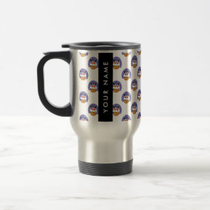 Santa Claus In Chimney, Snow, Christmas, New Year Travel Mug