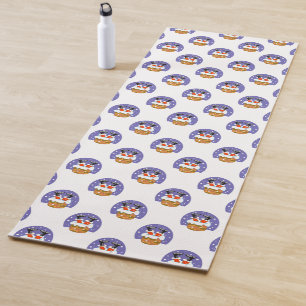 Santa Claus In Chimney, Snow, Christmas, New Year Yoga Mat