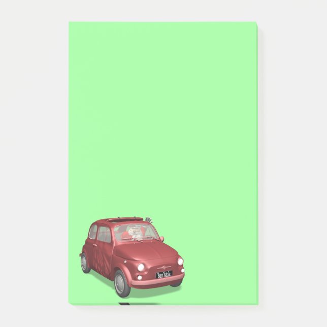 Santa Claus In Fiat 500 Post-it Notes (Front)
