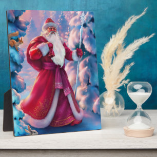 Santa Claus in forest Plaque