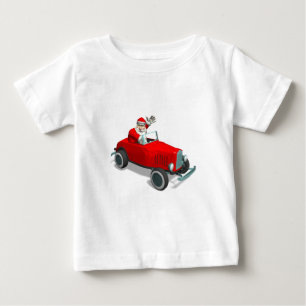 Santa Claus In Hot Rod Baby T-Shirt