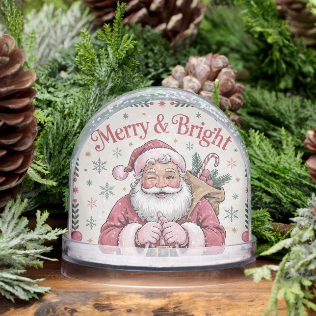 Santa Claus In Pink Snowglobe (Winter)
