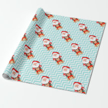 Santa claus in red pyjamas holding a mug