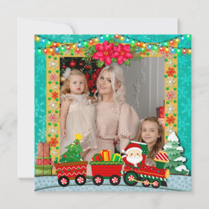 Santa Claus in Train, Christmas and holiday photo