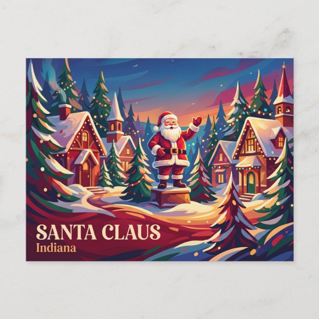 Santa Claus Indiana Postcard (Front)