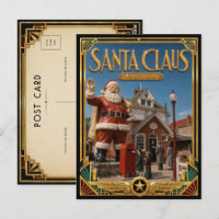 Santa Claus Indiana Vintage Art Deco Golden Age